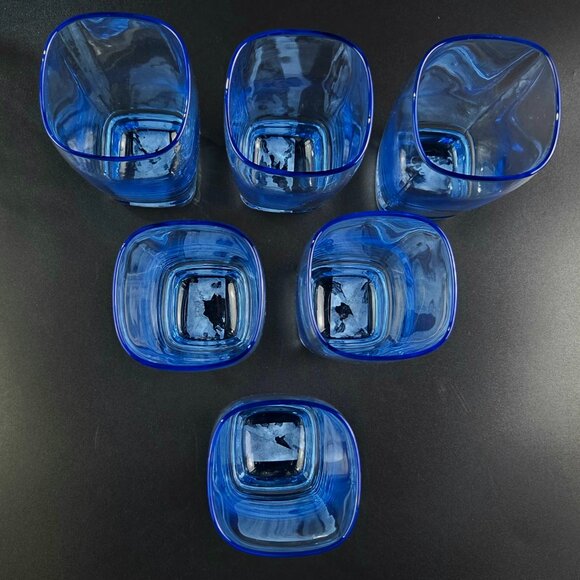 Vintage - Cooler Carrington Aqua Blue by Libbey Glass Company - 6 1/4" Tall - Picture 3 of 9